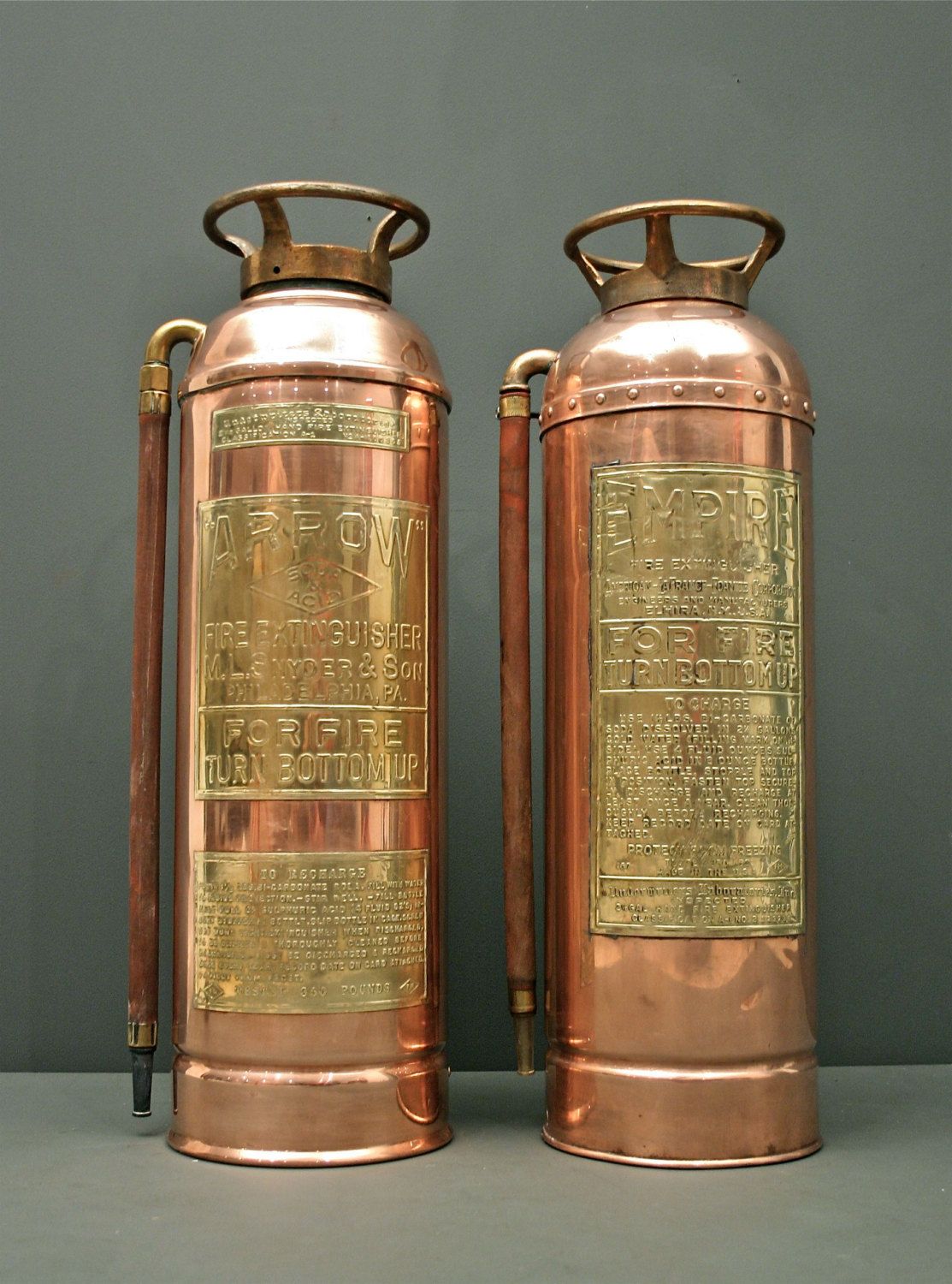 antique brass fire extinguisher value